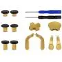E-MODS GAMING 12 in 1 - Metal Mod 6 Swap Thumbsticks Joysticks, 4 Paddles & 2 Dpads with Open Tool for Xbox One Elite Controller (Gold)
