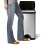 simplehuman 38 Liter / 10 Gallon Rectangular Kitchen Step, Brushed Stainless Steel with Plastic Lid trash can simplehuman 38 Liter / 10 Gallon Rectangular Kitchen Step, Brushed Stainless Steel with Plastic Lid trash can