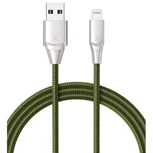 Xcentz iPhone Charger 3ft, MFi Certified Lightning Cable iPhone Charger Cable Metal Connector, Durable Braided Nylon High-Speed Charging Cord for iPhone 11/X/XS Max/XR/8 Plus/7/6/5, iPad, Green