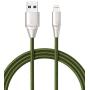 Xcentz iPhone Charger 3ft, MFi Certified Lightning Cable iPhone Charger Cable Metal Connector, Durable Braided Nylon High-Speed Charging Cord for iPhone 11/X/XS Max/XR/8 Plus/7/6/5, iPad, Green