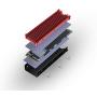 NVMe Heatsinks for M.2 2280mm SSD Double-Sided Cooling Design（red）