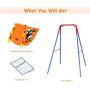 Toddler Swing Playset - A-Frame Metal Swing Play Set Toys,Indoor and Outdoor Playground Swing Seat, Safety Swing Chair for Kids Boys Girls (from US, Multicolour)