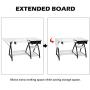 TUFFIOM 57-Inch Sewing Craft Table, Specialized Sewing Machine Shelf, Enlarged Cutting Space, Sturdy Multifunctional Computer Desk with Storage Drawer, Adjustable Height, Ideal for Home Indoor Use