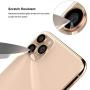 ETESTAR iPhone 11 Pro Max Camera Lens Protector, Metal Lens Cover Glass Ring Film Coverage Dust Proof Anti-Scratch Case Friendly for iPhone 11 6.1 / 11 Pro 5.8/ 11 Pro Max 6.5'' [Set of 3] - Gold