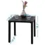MFSTUDIO Black Patio Table Metal Square Coffee Tea Bistro Table Small Side End Adjustable Outdoor Furniture Table,Black MFSTUDIO Black Patio Table Metal Square Coffee Tea Bistro Table Small Side End Adjustable Outdoor Furniture Table,Black