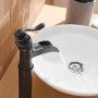 Vessel Sink Faucet Oil Rubbed Bronze Waterfall Single Handle Lever One Hole Bathroom Mixer Tap Deck Mount