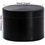 DCOU New Design Premium Zinc Alloy Herb Grinder 2.2 Inches 4 Piece Metal Grinder with Pollen Catcher with Carved Flower (Black)