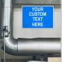 Aluminum Weatherproof Metal Sign Multiple Sizes Custom Personalized Text Here Blue White Notice Travel Horizontal Street Signs 10x7Inches