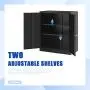 INTERGREAT Locking Metal Storage Cabinet with Doors, Lockable Steel Storage Cabinet with Lock and Shelves, Heavy Duty Metal Cabinet for Office, Garage, Home, Shop, Basement (Black) INTERGREAT Locking Metal Storage Cabinet with Doors, Lockable Steel Storage Cabinet with Lock and Shelves, Heavy Duty Metal Cabinet for Office, Garage, Home, Shop, Basement (Black)