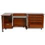 Arrow K8405 Wallaby II Kangaroo Sewing, Cutting, Quilting, Crafting Cabinet and Table, Includes Storage and Airlift, Portable with Wheels, Teak Finish