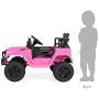 Best Choice Products 12V Kids Ride On Truck Car w/Parent Remote Control, Spring Suspension, LED Lights, AUX Port - Pink