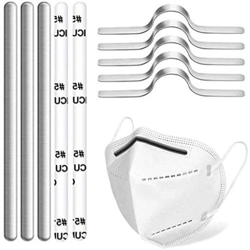 FVANOR Aluminum Metal Nose Wires Bendable Twist Ties Bridge with Adhesive Back 85x5mm