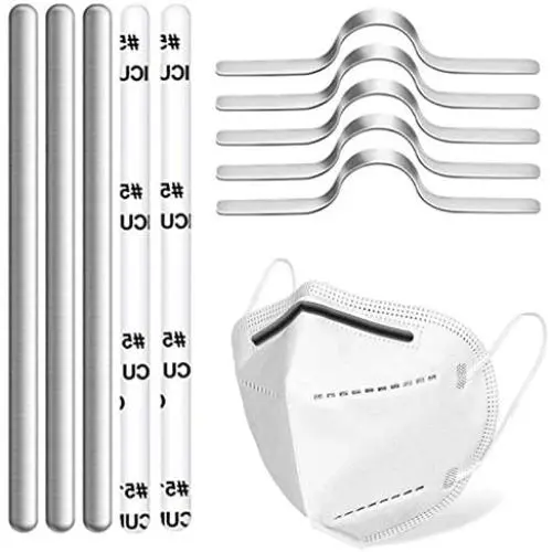 FVANOR Aluminum Metal Nose Wires Bendable Twist Ties Bridge with Adhesive Back 85x5mm