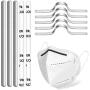 FVANOR Aluminum Metal Nose Wires Bendable Twist Ties Bridge with Adhesive Back 85x5mm