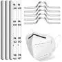 FVANOR Aluminum Metal Nose Wires Bendable Twist Ties Bridge with Adhesive Back 85x5mm