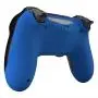 eXtremeRate Soft Touch Blue Back Housing Case Cover Bottom Shell, Game Improvement Replacement Parts for Playstation 4 PS4 Slim Pro Controller JDM-040, JDM-050 and JDM-055
