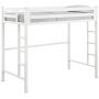 New Premium Deluxe Twin Metal Loft Bed in White Color