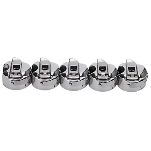 Zerodis 5pcs Sewing Machine Bobbin Cases, Front Loading Metal Embroidery Bobbin Cases Durable Sewing Machine Bobbin Organizer Replacement Accessories Zerodis 5pcs Sewing Machine Bobbin Cases, Front Loading Metal Embroidery Bobbin Cases Durable Sewing Machine Bobbin Organizer Replacement Accessories