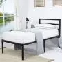 V&LX 18 Inch Tall V1407 UP-Support Head Support Bar Deluxe Metal Slat Bed Frame (Twin) V&LX 18 Inch Tall V1407 UP-Support Head Support Bar Deluxe Metal Slat Bed Frame (Twin)