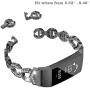 Glebo Bling Bands for Fitbit Charge 3 Bands for Women, Charge 4 Bands Metal, Fashion Charge 3 Accessories Bracelet Wristbands Replacement Band for Fit Bit Charge 3 Watch Bands Small Large, Black
