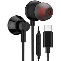 USB C Headphones, USB Type C Earphone Stereo in-Ear Earbuds Hi-Fi Digital DAC Bass Noise Cancelling Headsets w/h Mic & Remote Control for Samsung Galaxy S20+ Ultra Google Pixel iPad Pro 2018 OnePlus