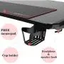 AuAg 47'' Gaming Style Desk Computer Home Office Desk Student Table PC Desk with Cup Holder & Headphone Hook Powerful Cabling Management PC Desk with Colorful RGB Lights AuAg 47'' Gaming Style Desk Computer Home Office Desk Student Table PC Desk with Cup Holder & Headphone Hook Powerful Cabling Management PC Desk with Colorful RGB Lights