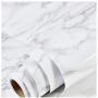 Marble Paper Granite Gray/White Wallpaper Roll (24'' x 118'') Kitchen Countertop Cabinet Furniture is Renovated Thick PVC Easy to Remove Without Leaving Glue Upgrade