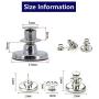 24 Sets Instant Button, No Sew Replacement Jean Buttons, 17mm Adjustable Metal Button Pins to Extend or Reduce Pants Waist Size