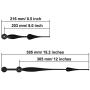 Shappy 12 Inches Long Spade Hands for Takane I Shaft High Torque Clock Movement, Fit Dials Up to 71 cm/ 28 Inches in Diameter