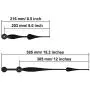 Shappy 12 Inches Long Spade Hands for Takane I Shaft High Torque Clock Movement, Fit Dials Up to 71 cm/ 28 Inches in Diameter Shappy 12 Inches Long Spade Hands for Takane I Shaft High Torque Clock Movement, Fit Dials Up to 71 cm/ 28 Inches in Diameter