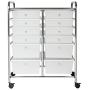Honey-Can-Do Rolling Storage Cart and Organizer with 12 Plastic Drawers
