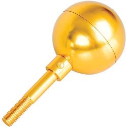 Deneve Gold Flag Pole Ball Topper, 1/2 inch Spindle, 3 inch Wide, 13NC Threading, Weatherproof Flagpole Topper, Flag Pole Topper, Finial