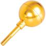Deneve Gold Flag Pole Ball Topper, 1/2 inch Spindle, 3 inch Wide, 13NC Threading, Weatherproof Flagpole Topper, Flag Pole Topper, Finial