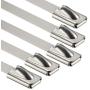 uxcell 24 Inches Stainless Steel Cable Zip Ties Multi-Purpose Metal Exhaust Wrap 10pcs