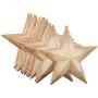 Wooden Stars for Crafts, Star Cutouts (2.9 x 2.9 x 0.5 In, 12 Pieces)