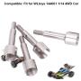 RC Wheel Axle, Medium Carbon Steel 1:14 Scale RC Car Rear Wheel Axle Metal Wheel Stub Axle RC Model Car Spare Parts Replacement Accessories for WLtoys 144001 1/14 4WD Car (Medium Carbon Steel )