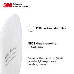 3M Respirator Filter Replacement 5P71, 5 Pairs, P95, Must Be Used with 5000 Respirators or Cartridges 6000 Series