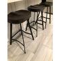 Industrial Bar Stool Saddle Seat-26.77 inch Counter Height Kitchen Stool-Metal and Wood Dining Stools-Set of 2,Backless,Stackable,Fully Welded