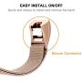 QusFy Metal Bands Compatible with Fitbit Alta/Alta HR, Fitbit Ace, Stainless Steel Metal Replacement Accessories Wristband Small Large for Women Men, Silver, Black, Rose Gold, Colorful, Champagne