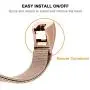 QusFy Metal Bands Compatible with Fitbit Alta/Alta HR, Fitbit Ace, Stainless Steel Metal Replacement Accessories Wristband Small Large for Women Men, Silver, Black, Rose Gold, Colorful, Champagne