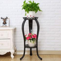 Metal Potted Plant Stand, 32inch Rustproof Decorative Flower Pot Rack with Indoor Outdoor Iron Art Planter Holders Garden Steel Pots Containers Supports Corner Display Stand