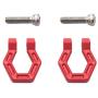 4Pack Mirthobby RC Car Trailer Buckle,Metal Tow Shackle Front Bar Rescue Lock Hook Ring for Axial SCX10 Tamiya CC01 D90 Traxxas 1/10 RC Climbing Crawler Car