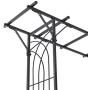 Outsunny 82” Decorative Metal Garden Trellis Arch for Backyard Celebrations- Black
