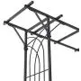 Outsunny 82” Decorative Metal Garden Trellis Arch for Backyard Celebrations- Black