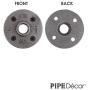 Pipe Decor 1/2'' Malleable Cast Iron Floor Flange 12 Pack, Industrial Steel Grey Fits Standard Half Inch Threaded Black Pipes and Fittings, Build Vintage DIY Furniture Shelving, Twelve Plumbing Flanges