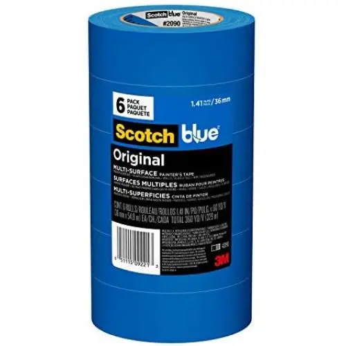 ScotchBlue Original Multi-Surface Painters Tape, 1.41 inches x 60 yards (360 yards total), 2090, 6 Rolls