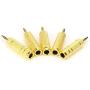 SiYear (5 Pack) 3.5mm 1/8'' Male Plug TRS to 6.35mm 1/4'' Female Stereo Jack Adaptor-Gold Plated Converte,for Audio Earphone ,Headphones ect