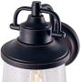 YaoKuem Outdoor Wall Lantern, Wall Sconce as Porch Lighting Fixture, E26 Medium Base, Metal Housing Plus Glass, Oil Rubbed Bronze Finish, Bulbs not Included