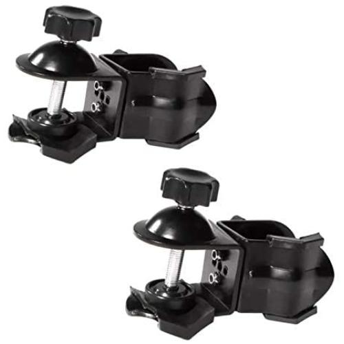 Selens 2 Pieces Heavy Duty Metal Dual Double U Clip C Clamp Type Bracket Mount for Photo Studio Boom Arm Light Stand