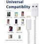 iPhone Charger Cable, MFi Certified Lightning Cable 5 Pack Durable High-Speed iPhone Charger USB A Nylon Braided Cord Compatible with iPhone